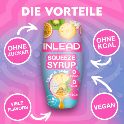 Inlead Squeeze Syrup 65ml Peach Iced Tea